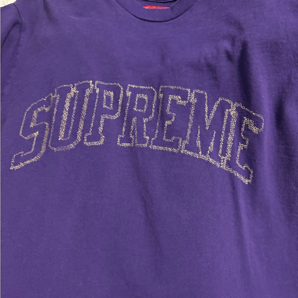 Supreme Glitter Arc Tee – Purple (FW18), Size L